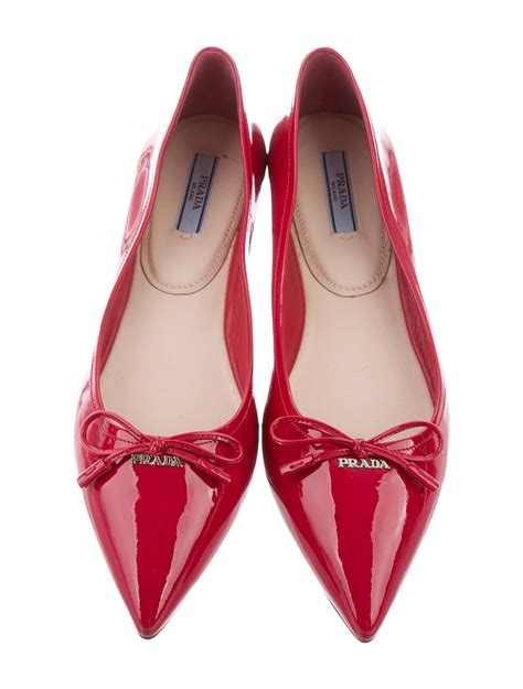 prada shoes flats|Prada patent pointed toe flats.